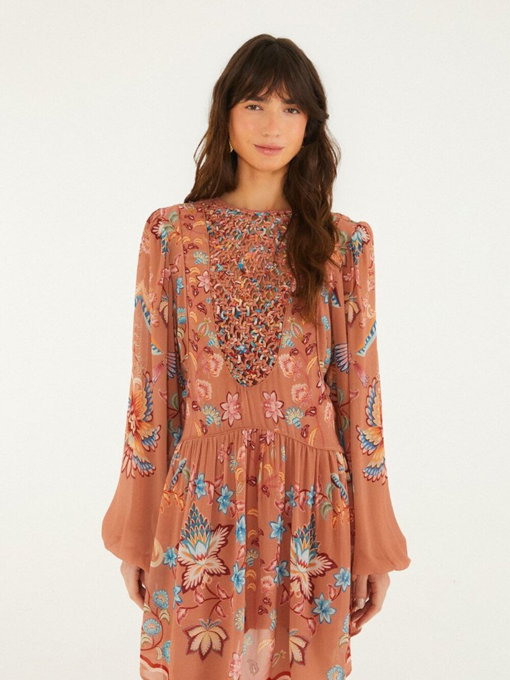 Farm Rio Mocha Print dress